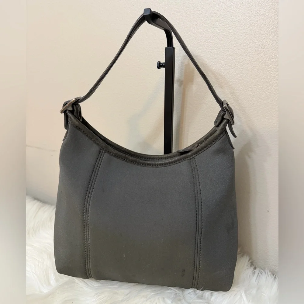Vintage Coach Dark Gray Shoulder Bag# 6219